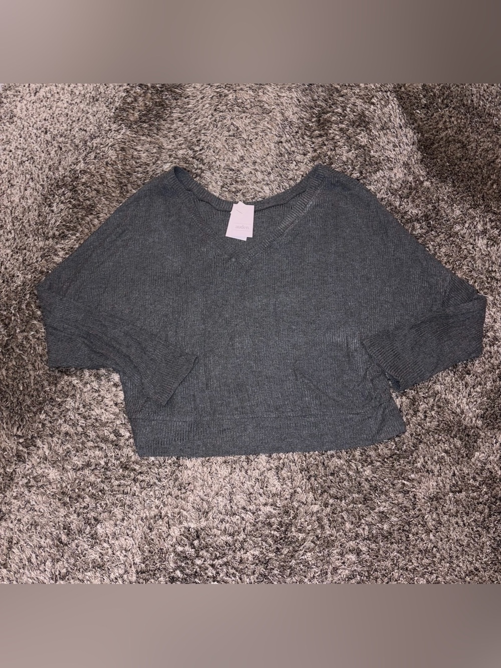 Auden soft comfy loose fitting sleep top in gray new size large